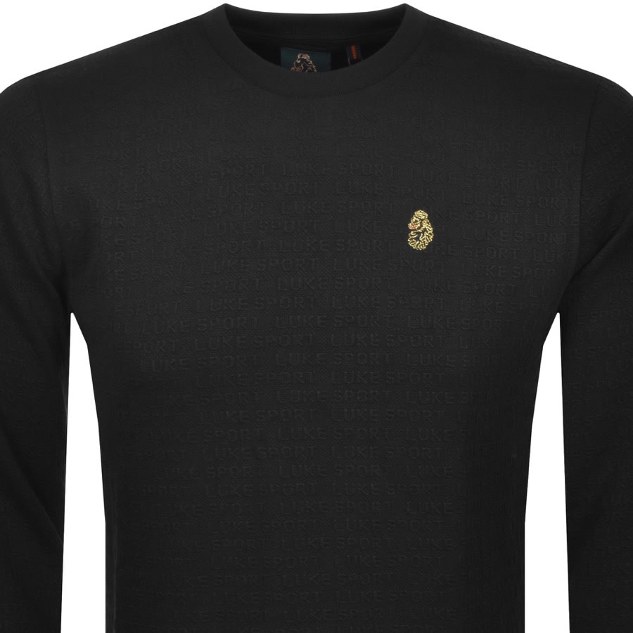 Alternative Image for ProductLuke 1977 You Jaquard Full Zip Sweatshirt Black2